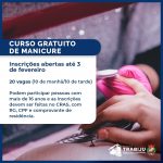 TRABIJU ABRE INSCRIÇÕES PARA CURSO GRATUITO DE MANICURE
